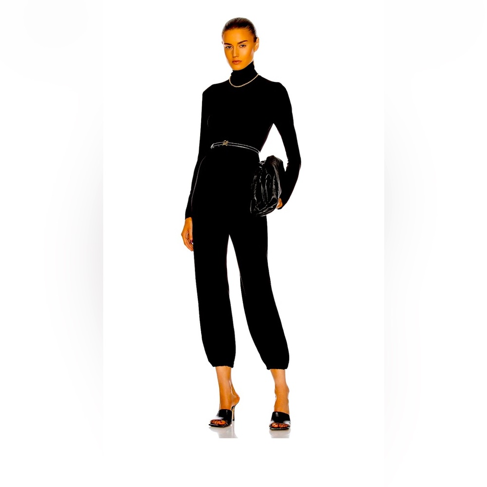 Norma Kamali Turtleneck Jog Jumpsuit | XS | Black
